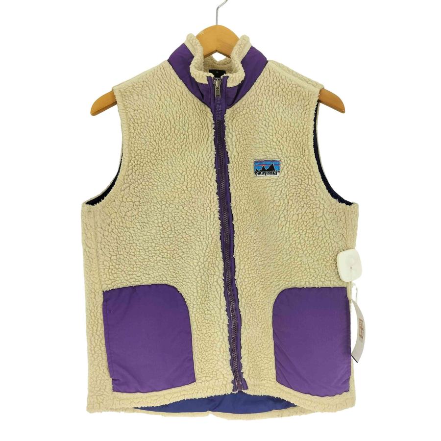 patagonia レトロX フリースベスト White × yellow Patagonia ジップ
