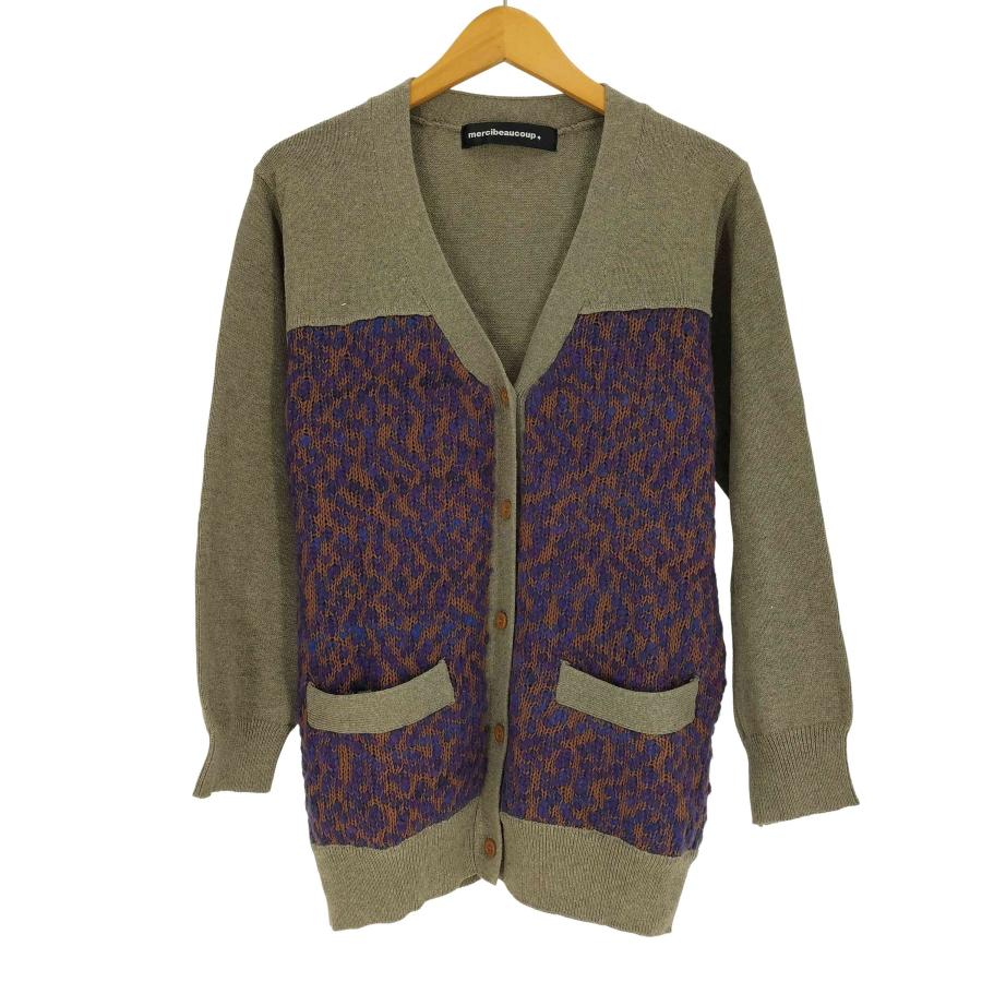 mercibeaucoup(メルシーボークー) 総柄 編み 切替 コットン ウール  