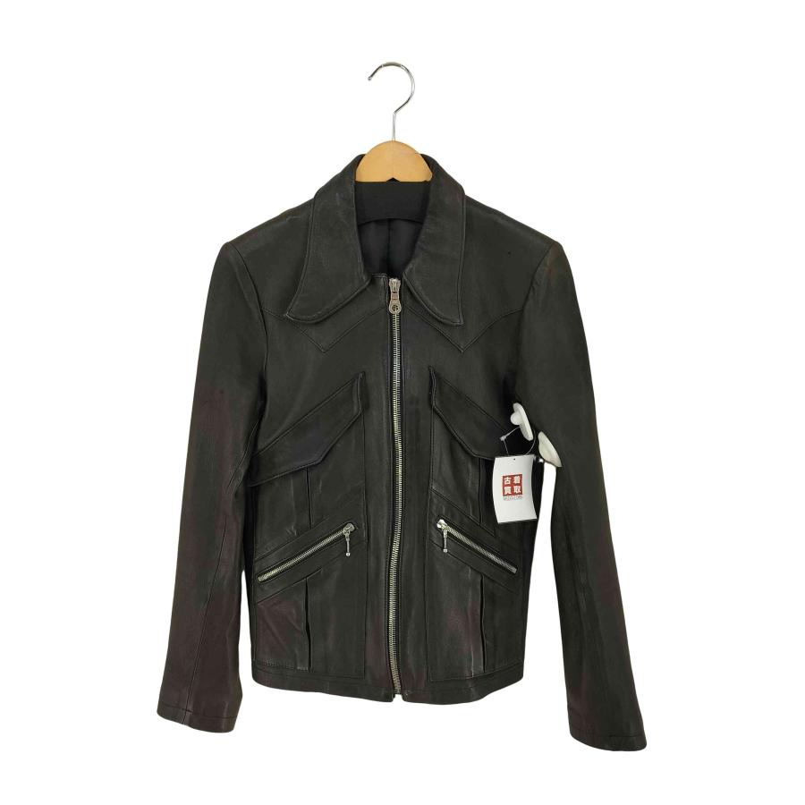 Pledge(プレッジ) 羊革 ウィンチェスター ライダース レザージャケット メンズ JPN：48 【中古】【ブランド古着バズストア】 Pledge（プレッジ） 羊革 ウィンチェスター ライダース レザー