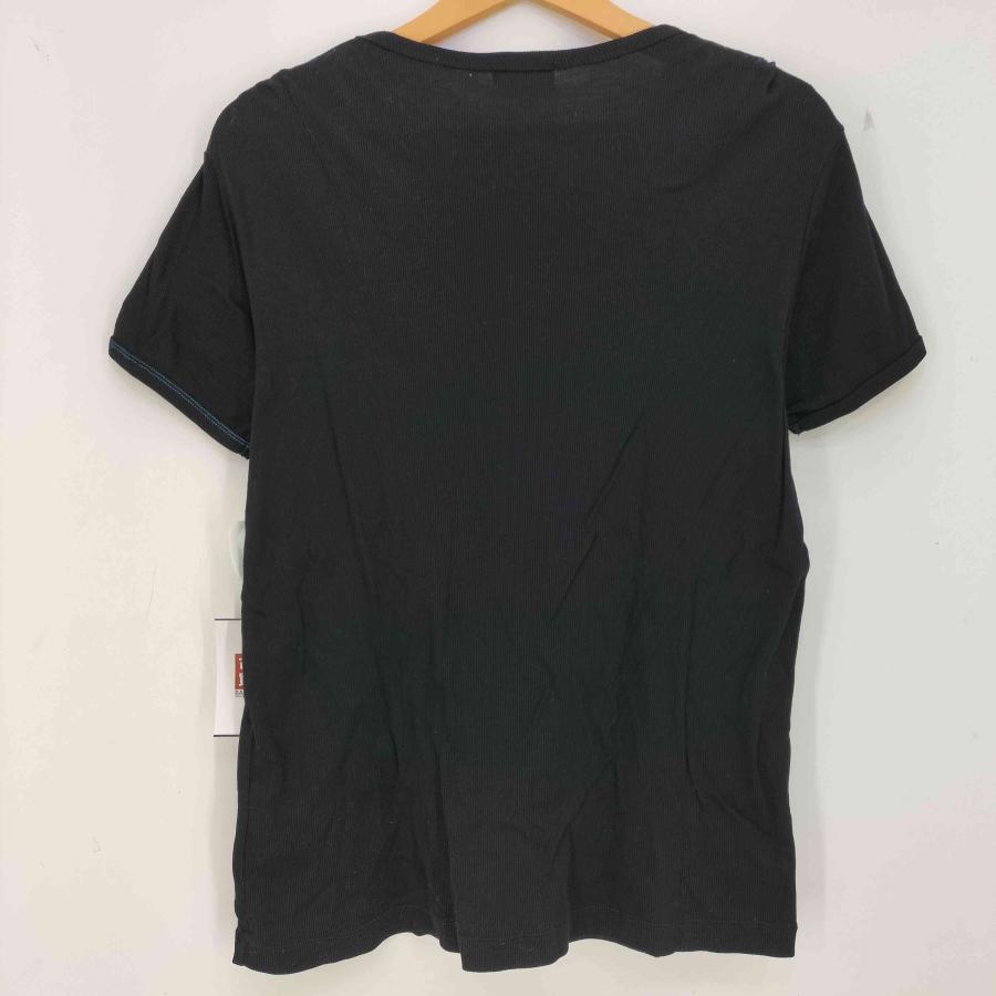 未使用♡ランバンオンブルー カットソー　トップストレーナー LANVIN en Bleu Bleu(ランバンオンブルー) Vネック リブ Tシャツ