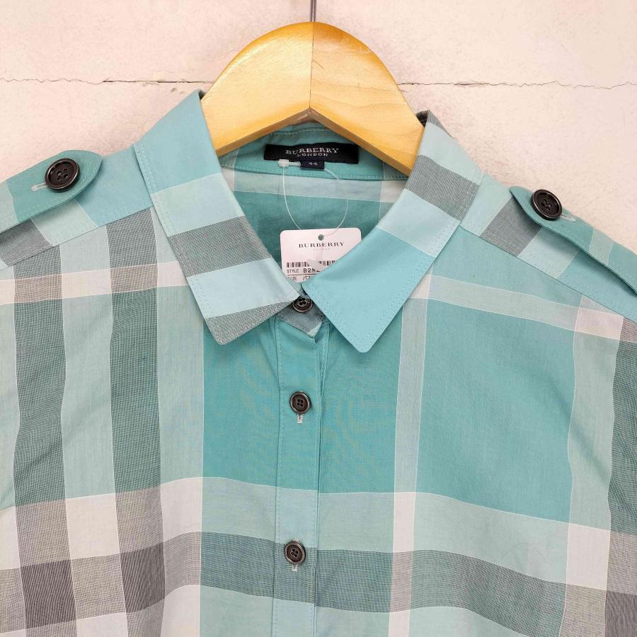 BURBERRY LONDON(バーバリーロンドン) チェック柄 エポレットシャツ 