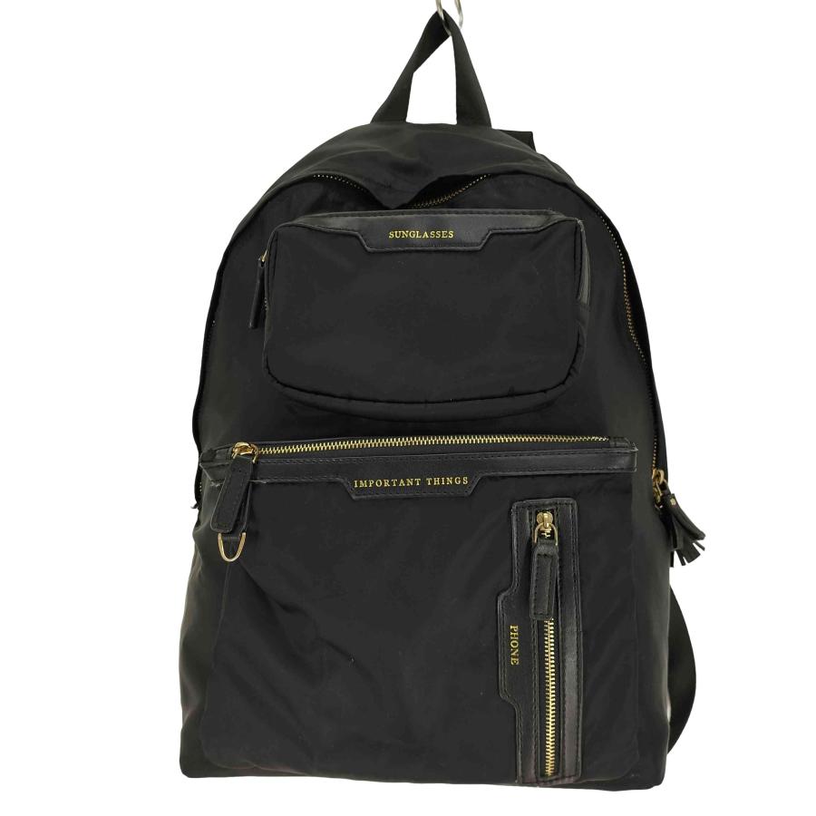 ANYA HINDMARCH(アニヤハインドマーチ) マルチポケット バックパック レディース 表記無 【中古】【ブランド古着バズストア】 ANYA HINDMARCH（アニヤ・ハインドマーチ） マルチポケット バック