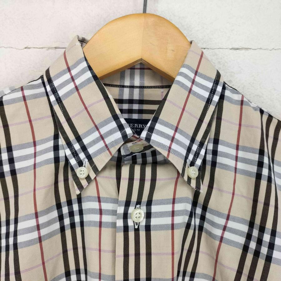 未使用 BURBERRY LONDON ノバチェック ボタンダウン 半袖 シャツ ✨️美品✨️BURBERRY バーバリーノバチェック半袖シャツ XL