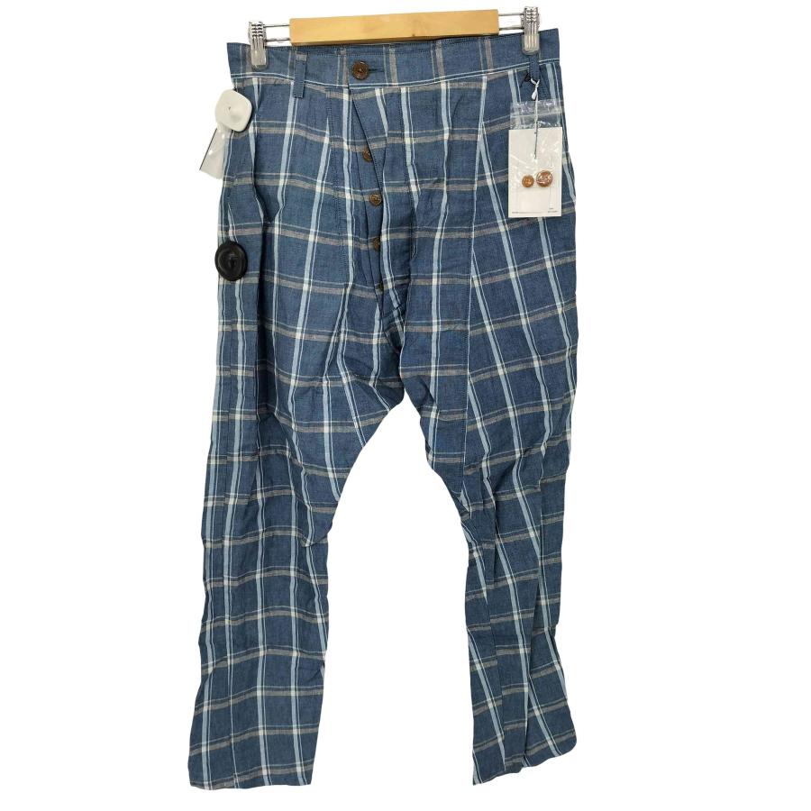 Vivienne Westwood MAN(ヴィヴィアンウエストウッドマン) コットンリネン 変形チェックサルエルパンツ メンズ  48【中古】【ブランド古着バズストア】 Vivienne Westwood MAN MAN(ヴィヴィアンウエストウッドマン) コットン
