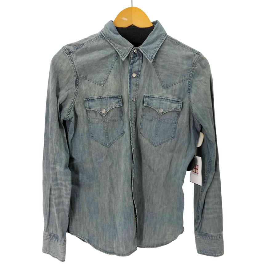RRL RALPH LAUREN(ダブルアールエルラルフローレン) メタルコンチョデニムウエスタンシャツ メンズ  155/84A【中古】【ブランド古着バズストア】 RRL Ralph Lauren（ダブルアールエル） RRL RALPH LAUREN(ダブルアール