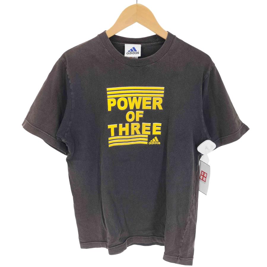 8BS1 adidas ロゴプリント長袖Tシャツ　トレーニングウェア古着 adidas（アディダス） POWER OF THREE パフォーマンス ロゴ プリント T