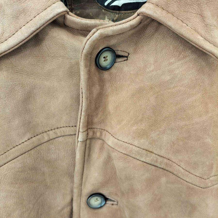 GUESS（ゲス） 90S 裏地ネル レザーハーフコート メンズ import：L