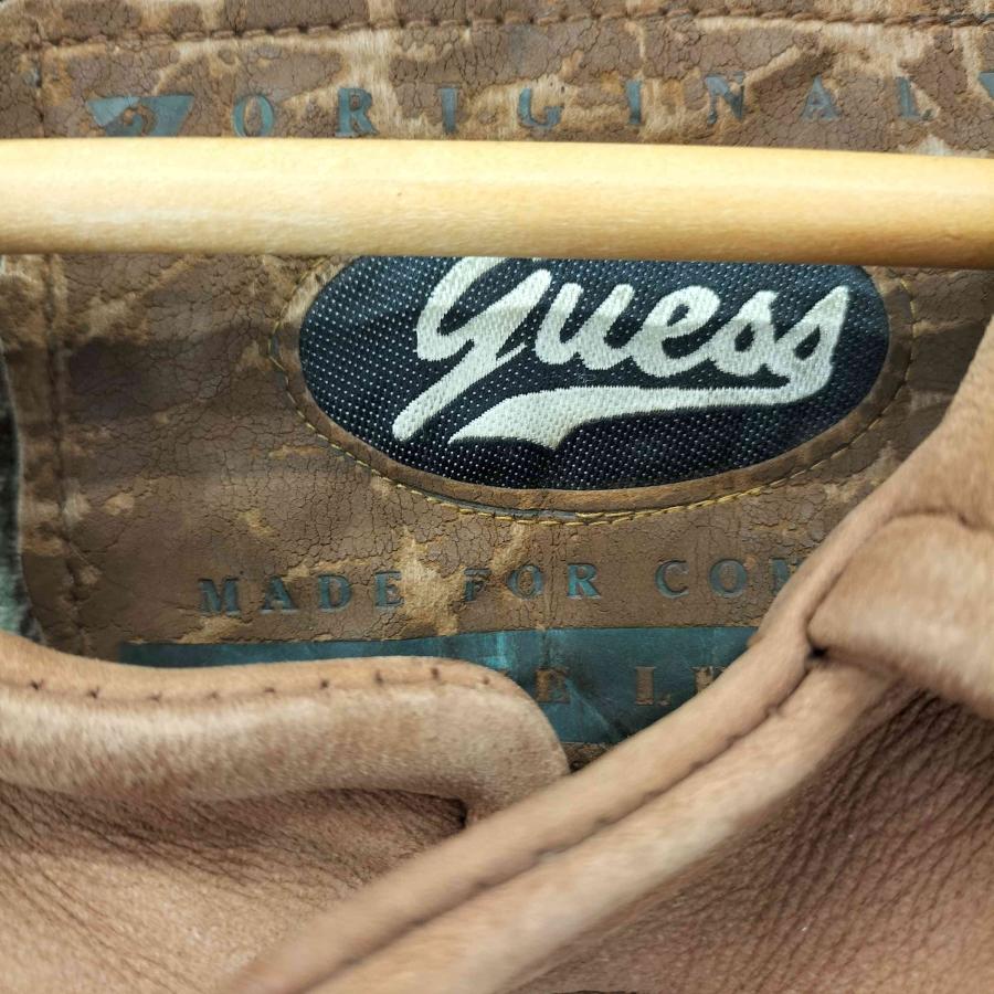 GUESS（ゲス） 90S 裏地ネル レザーハーフコート メンズ import：L