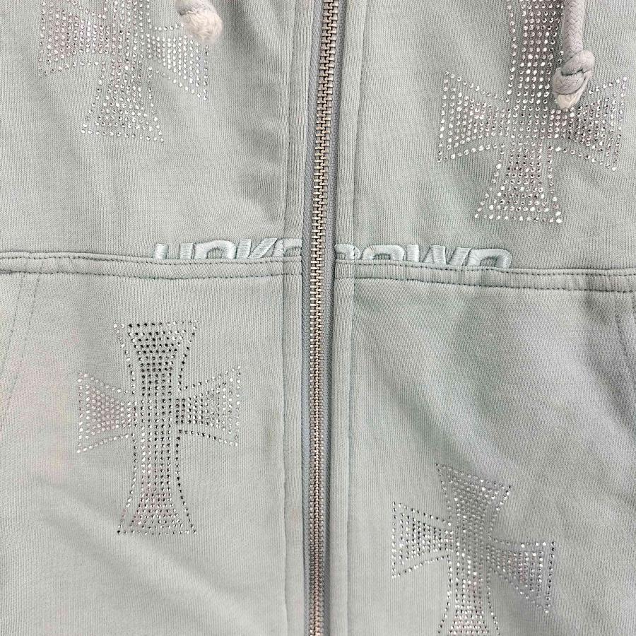 UNKNOWNパーカー UNKNOWN(アンノウン) / ジップパーカー/L/コットン/黒/総柄