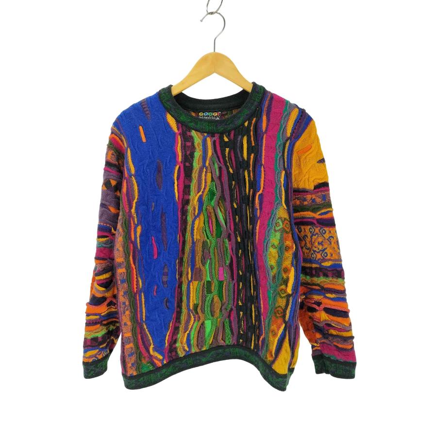 COOGI(クージー) 90S 総柄 3D ウールニット メンズ JPN:M 中古 COOGI(クージー) 90S 総柄 3D ウールニット メンズ JPN:M 中古