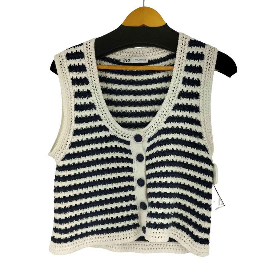 ZARA ZARA(ザラ) ストライプ柄ニットベスト レディース US S