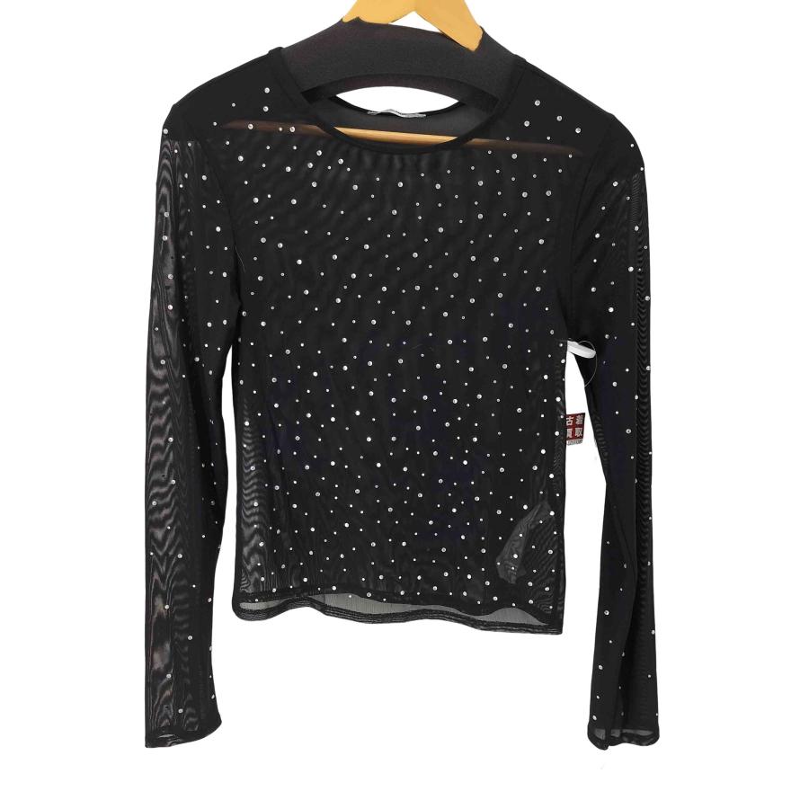 ZARA ZARA(ザラ) L/S ラインストーンシアートップス レディース ZARA ZARA(ザラ) L/S ラインストーンシアートップス レディース