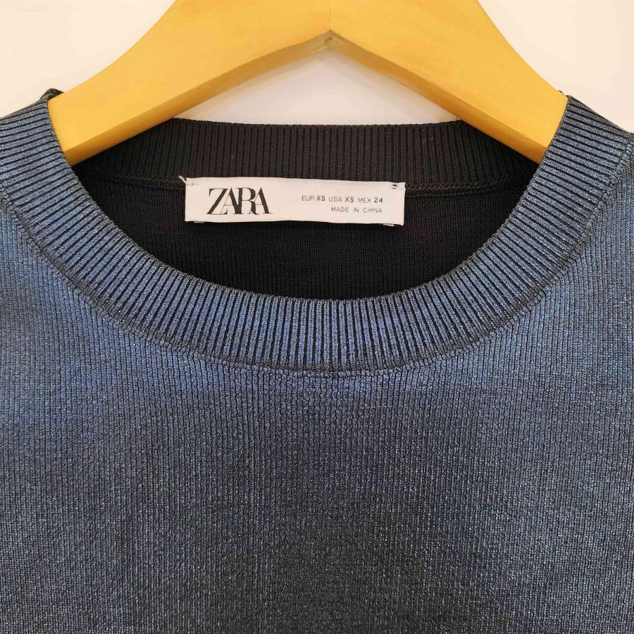 ZARA ZARA(ザラ) クロップド メタリックトップス レディース ZARA ZARA(ザラ) クロップド メタリックトップス レディース