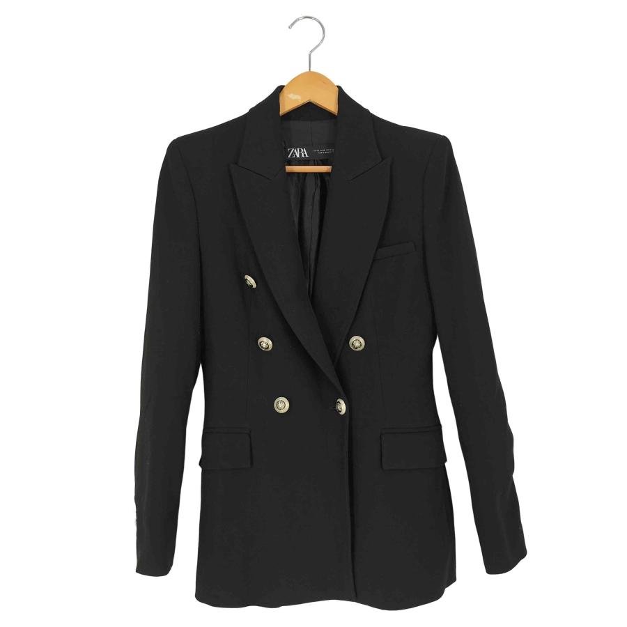 ZARA ZARA(ザラ) ポリレーヨン 金ボタン ダブルテーラード ZARA ZARA(ザラ) ポリレーヨン 金ボタン ダブルテーラード