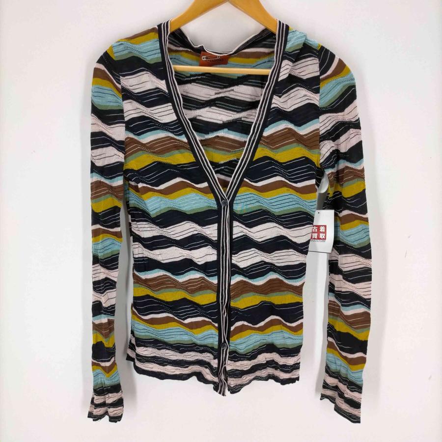 MISSONI ニット シティ柄 総柄 L イタリア製 マルチカラー MISSONI