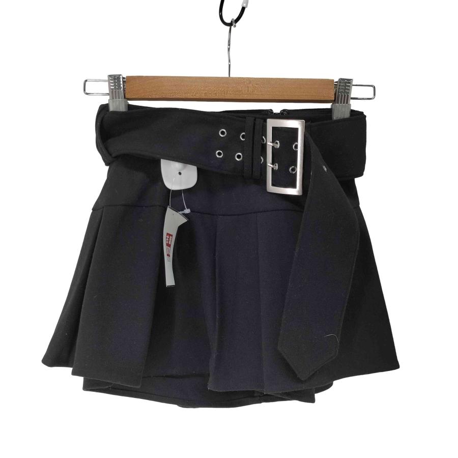 Darich（ダーリッチ） ワイドベルトプリーツミニスカート レディース