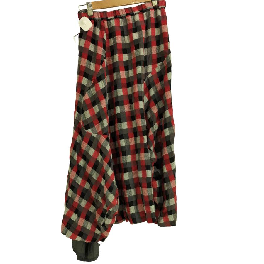 慈雨 慈雨(ジウ) センソユニコ チェック ウール変形バルーンスカート  