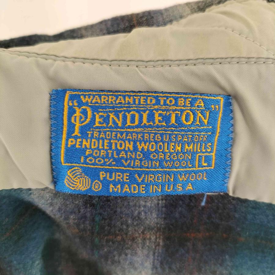 PENDLETON(ペンドルトン) 70S USA製 オンブレボードシャツ メンズ import：L 実寸 肩46cm 身幅56cm 着丈76cm【中古】【ブランド古着バズストア】 PENDLETON（ペンドルトン） 70S USA製 オンブレボードシャツ メンズ