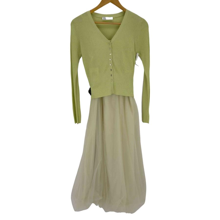 CELFORD(セルフォード) バルーンチュールワンピース＆カーディガン レディース JPN：36 【中古】【ブランド古着バズストア】 CELFORD（セルフォード） バルーンチュールワンピース＆カーディガン