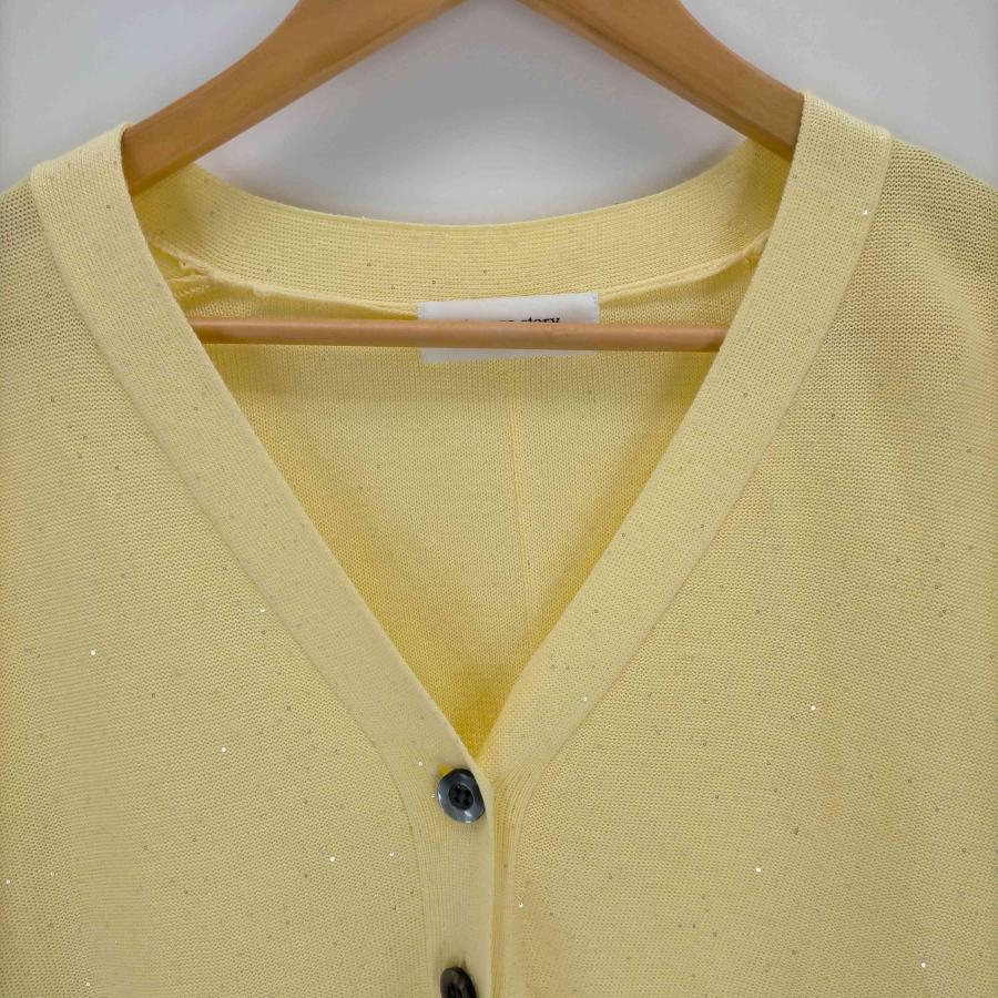 (12月22日迄)アルページュストーリー　スパンコールVカーディガン スタッフコーディネート】ラメスパンコールVカーデ｜natsu｜Arpege