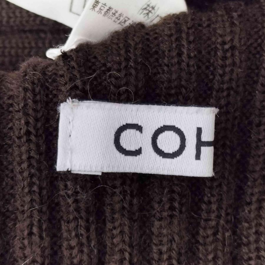 cohinaスリットデザインコットンニット COHINA(コヒナ) スリットデザインボタンニット レディース FREE 中古