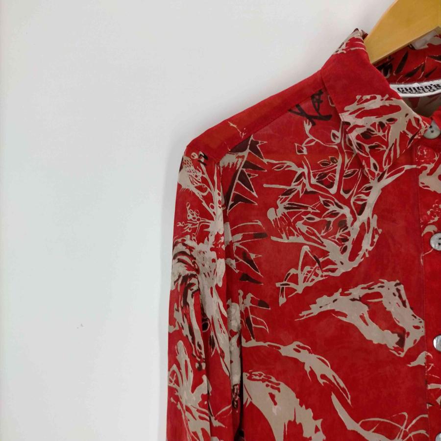 サチコ♥️　レオナール 総花柄 シルク ウール 長袖 カットソー L レオナールカットソーロンT 花柄黒ピンクシルクウール40 L