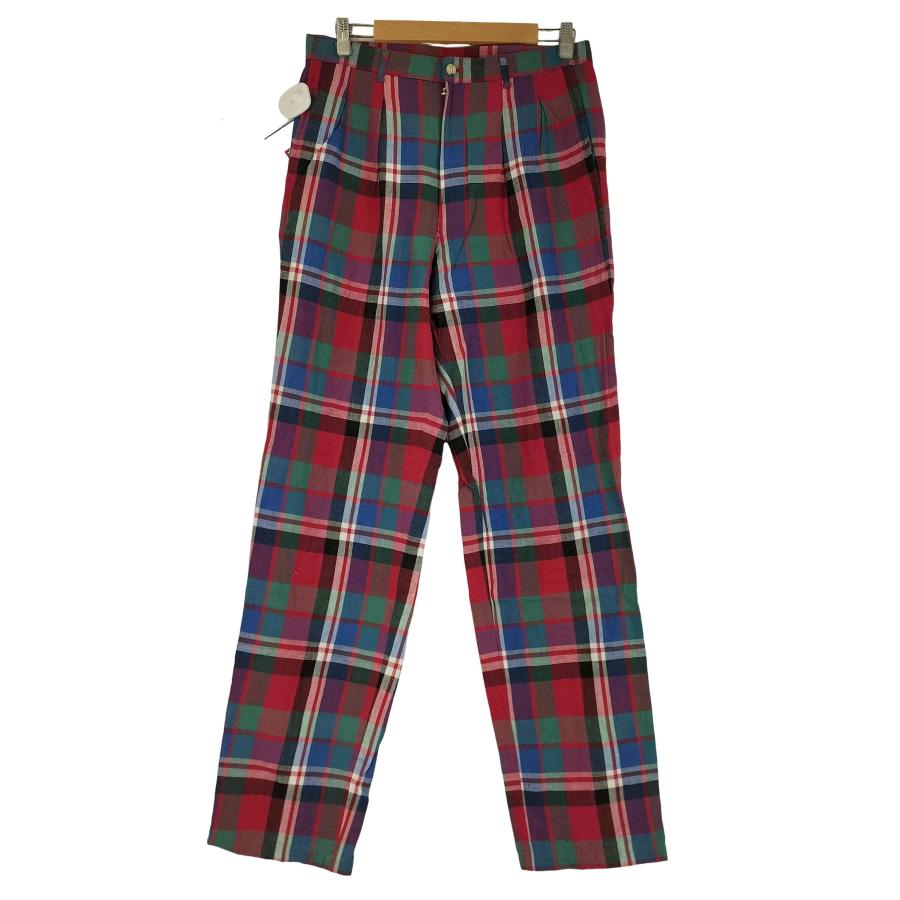 80s ラルフローレン チェック スラックス CHAPS RALPH LAUREN(チャップスラルフローレン) 80S チェック2タック