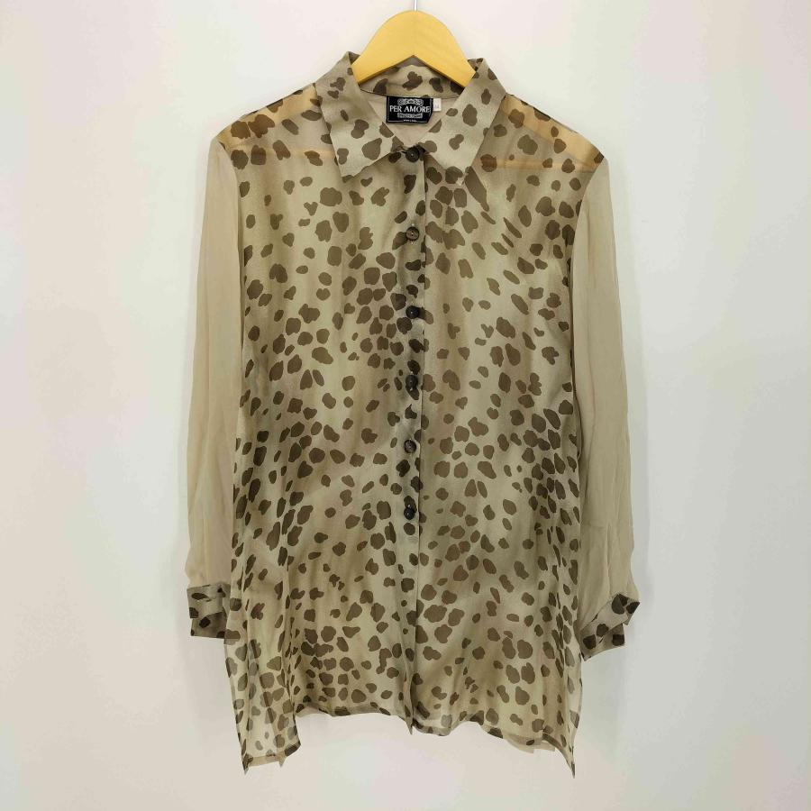 USED古着(ユーズドフルギ) PER AMORE イタリア製 レオパード シアー