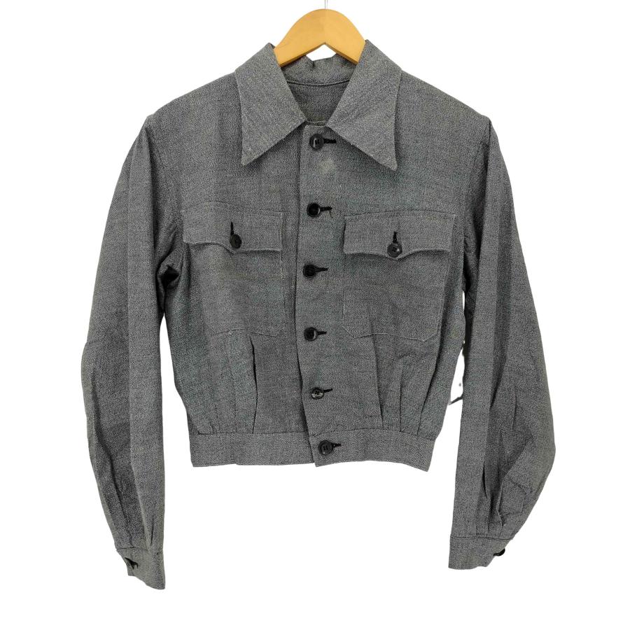 USED古着(ユーズドフルギ) 〜50S フレンチワーク ウッドボタン サイクルジャケット メンズ 表記無 【中古】【ブランド古着バズストア】 USED古着(ユーズドフルギ) 〜50S フレンチワーク ウッドボタン