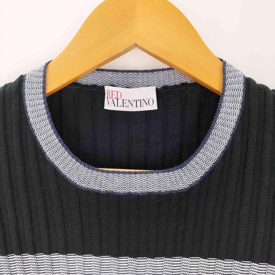 RED VALENTINO（レッドヴァレンティノ） マルチボーダー S/Sニット