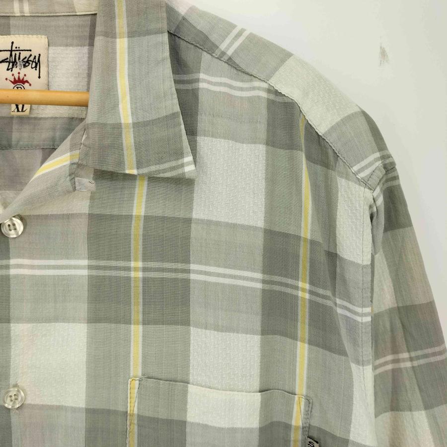 STUSSY（ステューシー） 白タグ チェック オープンカラーシャツ メンズ
