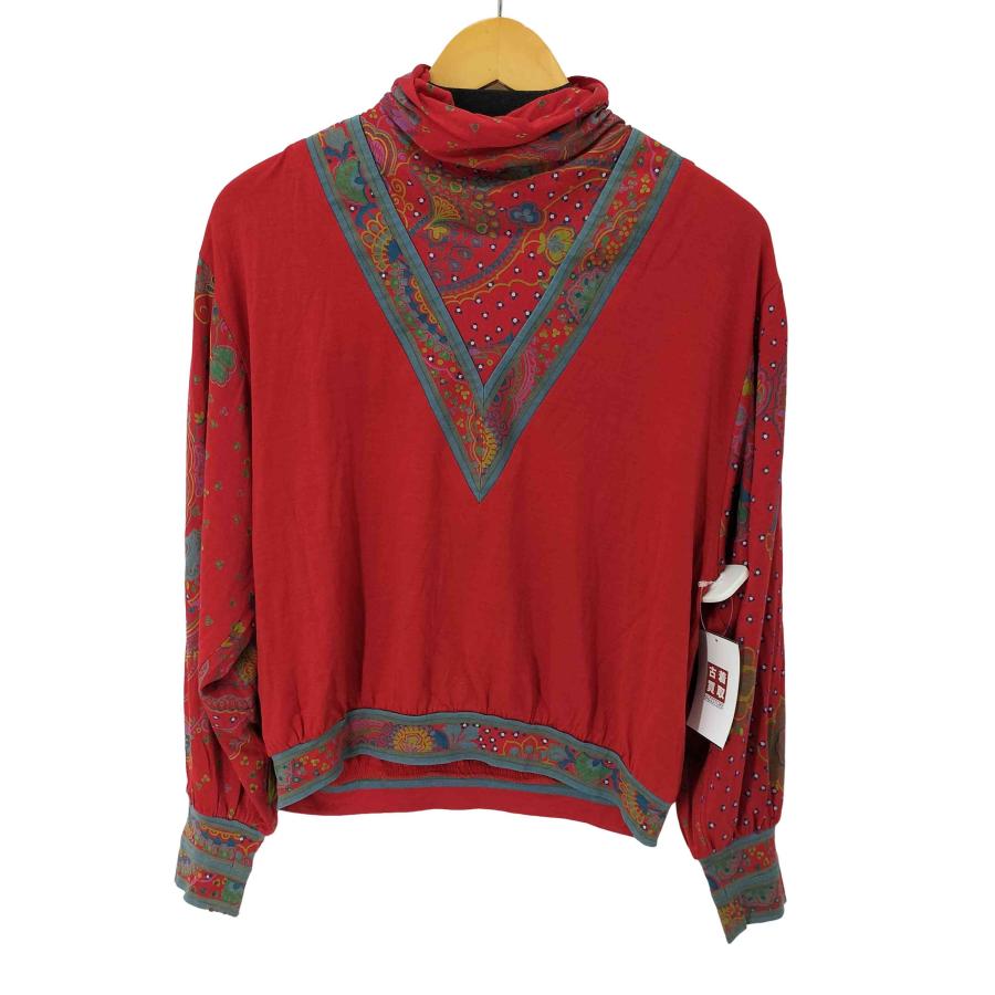 LEONARD(レオナール) 切替デザイン シルク混 ウールハイネックトップス レディース import：M 【中古】【ブランド古着バズストア】 LEONARD（レオナール） 切替デザイン シルク混 ウールハイネック