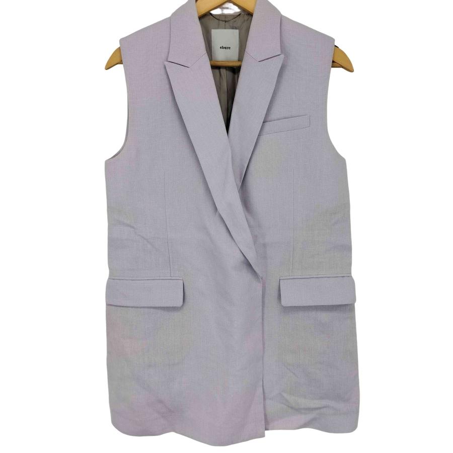 ebure(エブール) ボタニカルミディアムリネン ノースリーブジャケット レディース  36【中古】【ブランド古着バズストア】 ebure ebure(エブール) ボタニカルミディアムリネン ノースリーブ