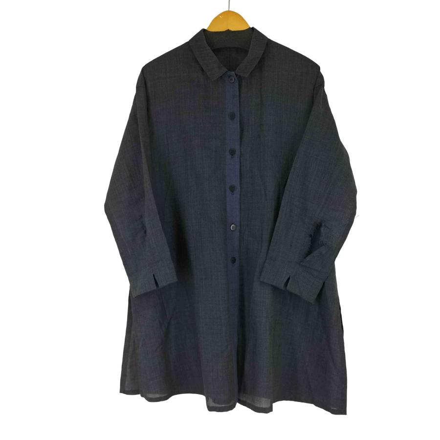 USED古着(ユーズドフルギ) 群言堂 登美 ウールシアーシャツワンピース  