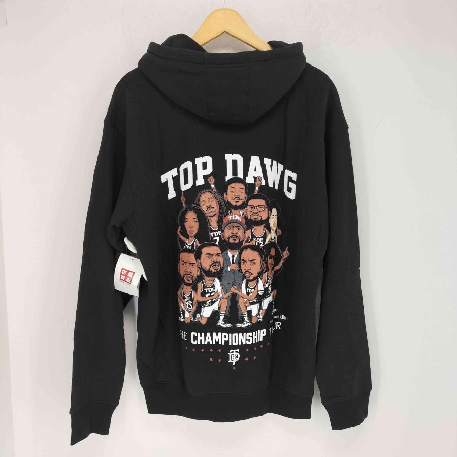 USED古着(ユーズドフルギ) TDE Top Dawg Entertainment 両面プリントプルオーバーパーカー メンズ JPN：L 【中古】【ブランド古着バズストア】 USED古着(ユーズドフルギ) TDE Top Dawg Entertainment 両面プリント