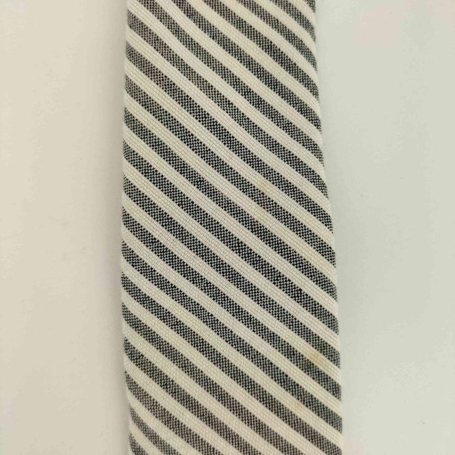 THOM BROWNE(トムブラウン) USA製 ウール100 ストライプ柄 クラシックネクタイ メンズ 表記無 【中古】【ブランド古着バズストア】 THOM BROWNE(トムブラウン) USA製 ウール100 ストライプ柄 クラシック