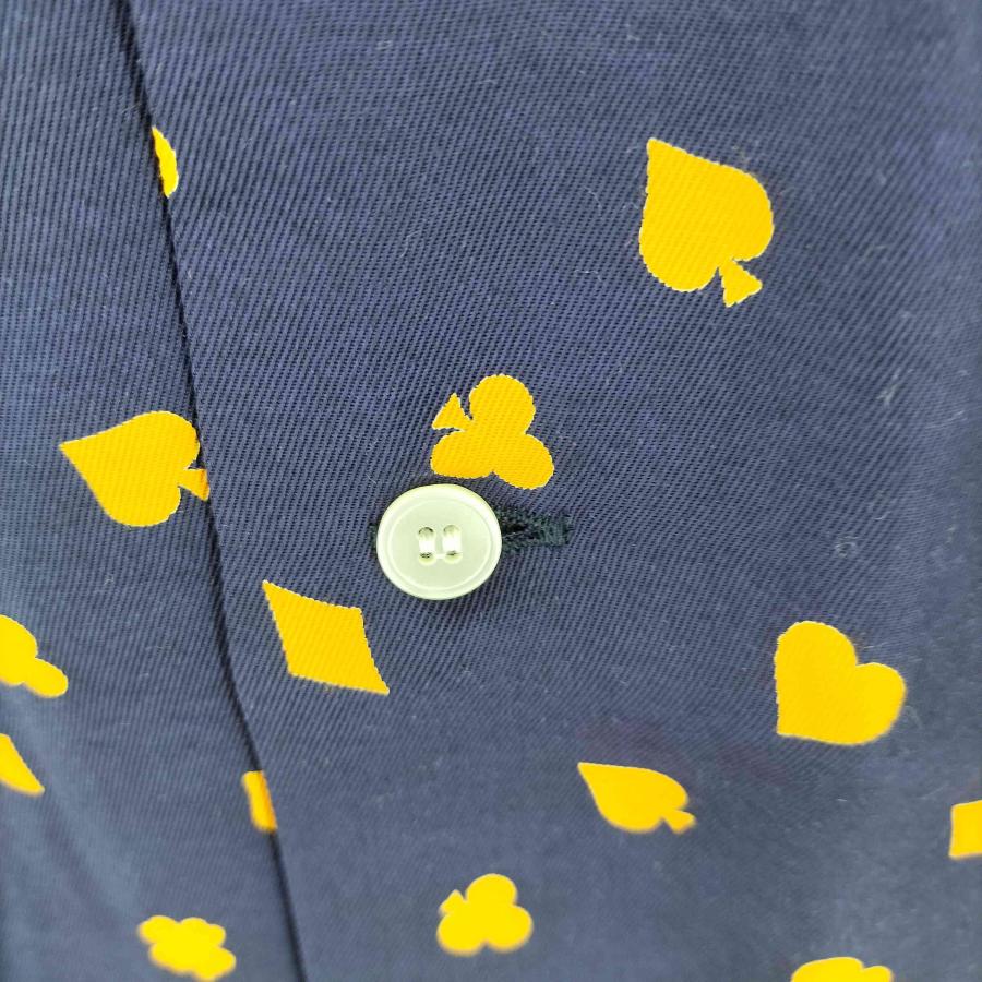 ALONE トランプ柄　レーヨンオープンカラーシャツ　サイズ3 ALONE トランプ柄 レーヨンオープンカラーシャツ サイズ3 ALONE