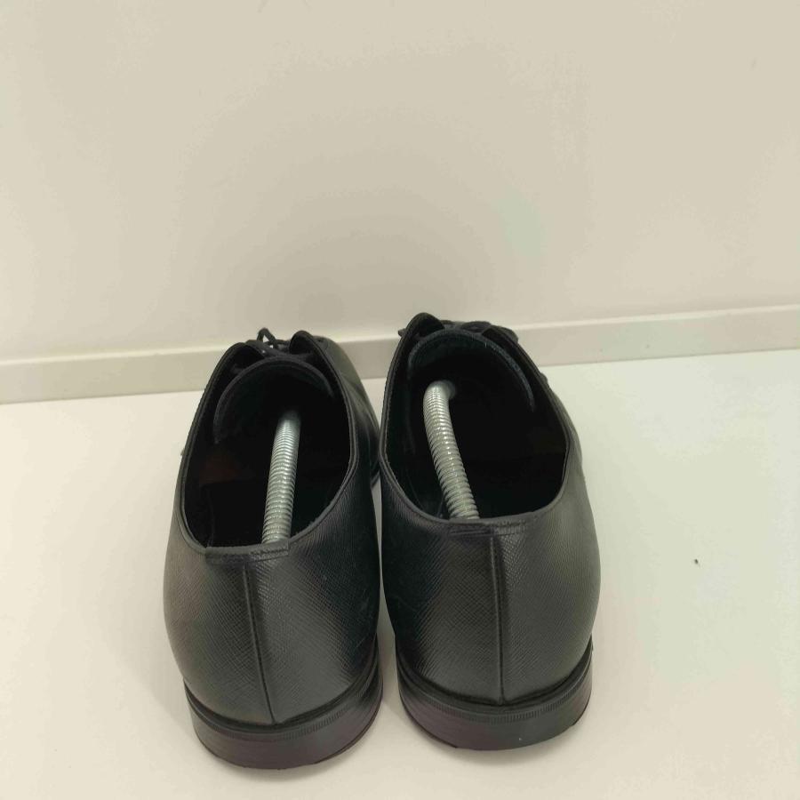 美品 プラダ 8 27 ビジネスシューズ レザー 外羽根 ブラック PRADA（プラダ） 外羽根 サフィアーノレザー シューズ メンズ 7 中古