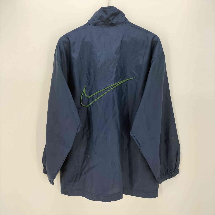 ナイキ　白タグ　ハーフジップ　リブライン　スウッシュ　ナイロンジャケット NIKE - ナイキ 90s 00s 白タグ オールド ハーフジップ ナイロン