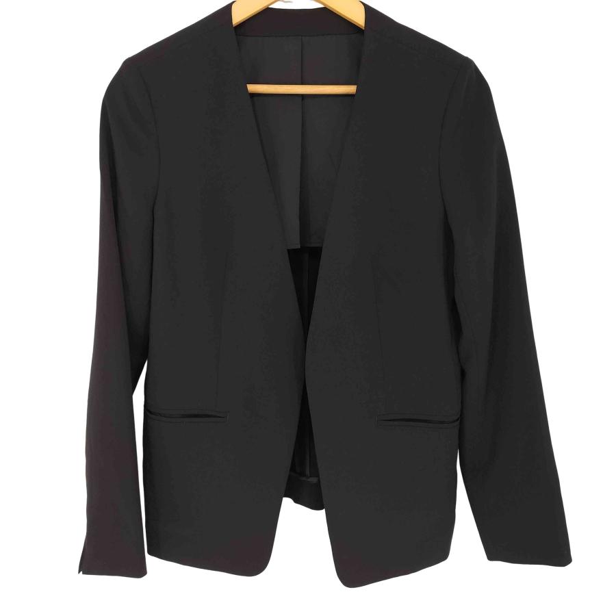 【美品！】PLST ドライポリエステルカラーレスジャケット ウォッシャブル PLST（プラステ） ドライポリエステルカラーレスジャケット レディース