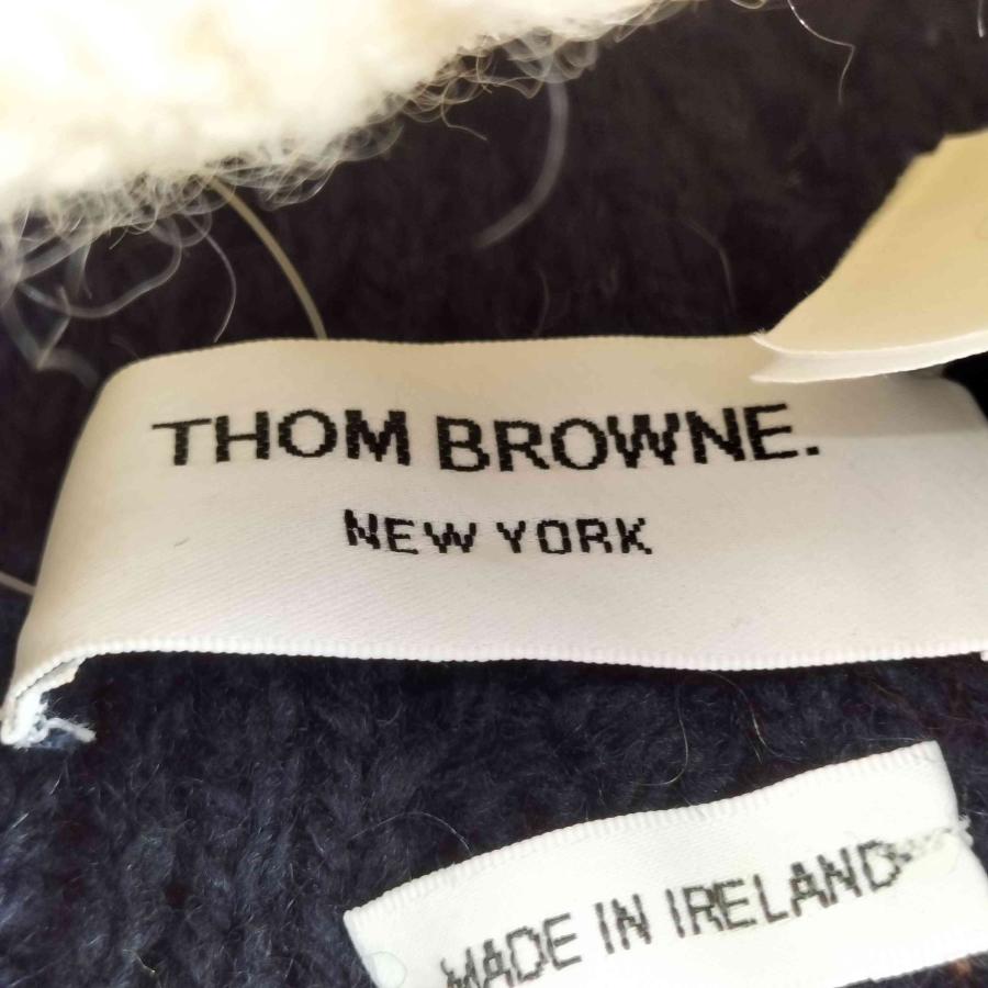 THOM BROWNE(トムブラウン) MADE IN IRELAND モヘヤ混ニットキャップ レディース FREE 【中古】【ブランド古着バズストア】 THOM BROWNE（トム ブラウン） MADE IN IRELAND モヘヤ混ニット