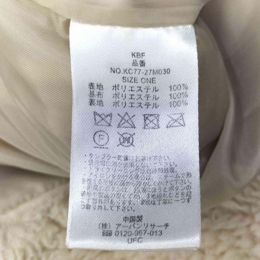 kbf mixボアハーフコート ノーカラージャケット新品タグ無し 試着のみ美品 KBF（ケービーエフ） KBF(ケイビーエフ) MIXボアハーフコート