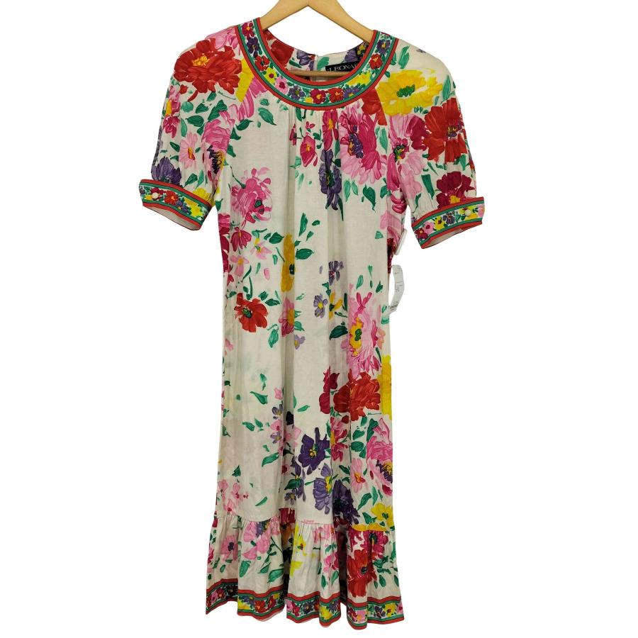 LEONARD LEONARD(レオナール) フラワープリントコットンワンピース  