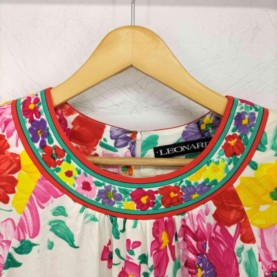 LEONARD LEONARD(レオナール) フラワープリントコットンワンピース  