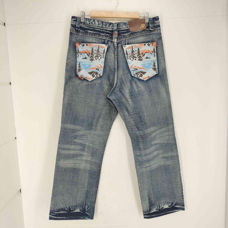 アカデミクス（akademiks） Y2K ポケット切替ダメージ加工デニムパンツ