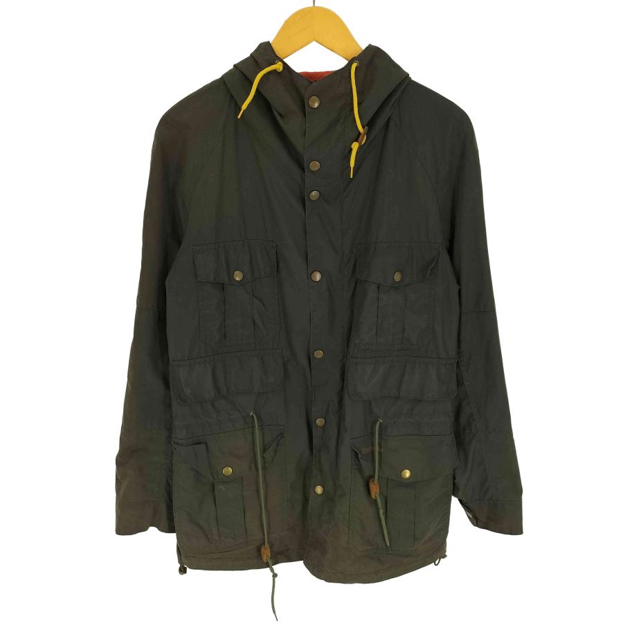 Barbour(バブアー) モルドバ製 CAVENDISH キャベンディッシュ マルチポケット ドローコード オイルド コットン ジャケット マウンテンパーカー メンズ import：XS 【中古】【ブランド古着バズストア】 Barbour（バブアー） モルドバ製 CAVENDISH キャベンディッシュ マルチ