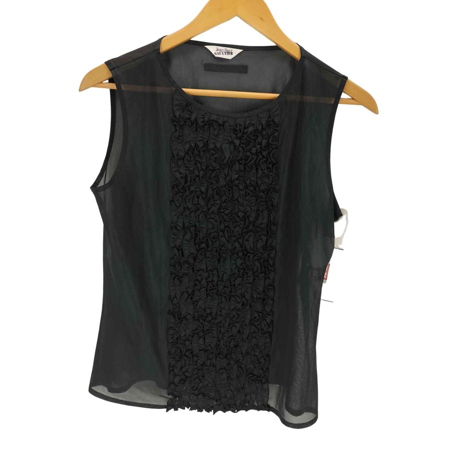Jean Paul GAULTIER(ジャンポールゴルチエ) シアーノースリーブフリルブラウス レディース 表記無 【中古】【ブランド古着バズストア】 Jean Paul Gaultier（ジャンポール・ゴルチエ） シアーノースリーブ