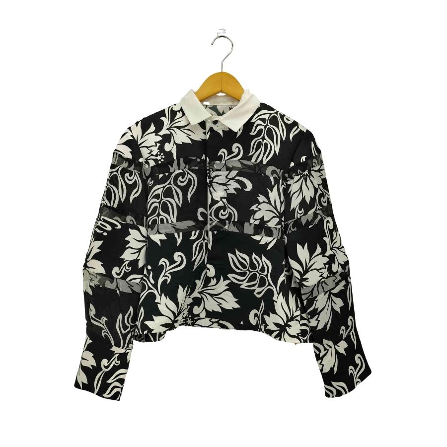 【ぴーちゃんさん専用』sacaiサカイ　フローラル花柄　フリルトップス sacai（サカイ） Floral Print Rugby Shirt フローラルプリント