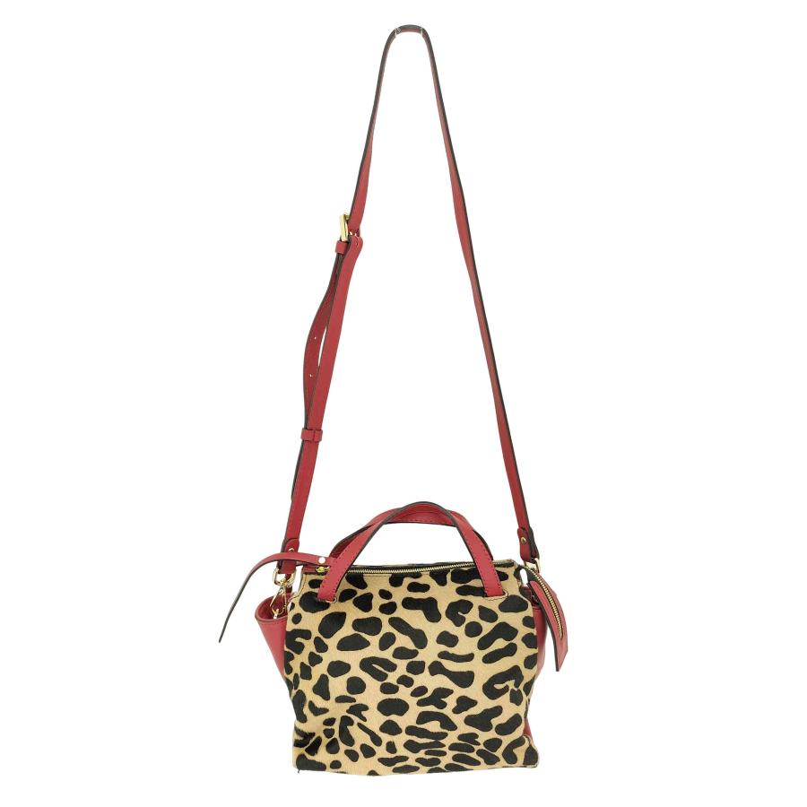 未使用　Gianni Chiarini アリファM レオパード バッグ　ハラコ 未使用 Gianni Chiarini アリファM レオパード バッグ ハラコ