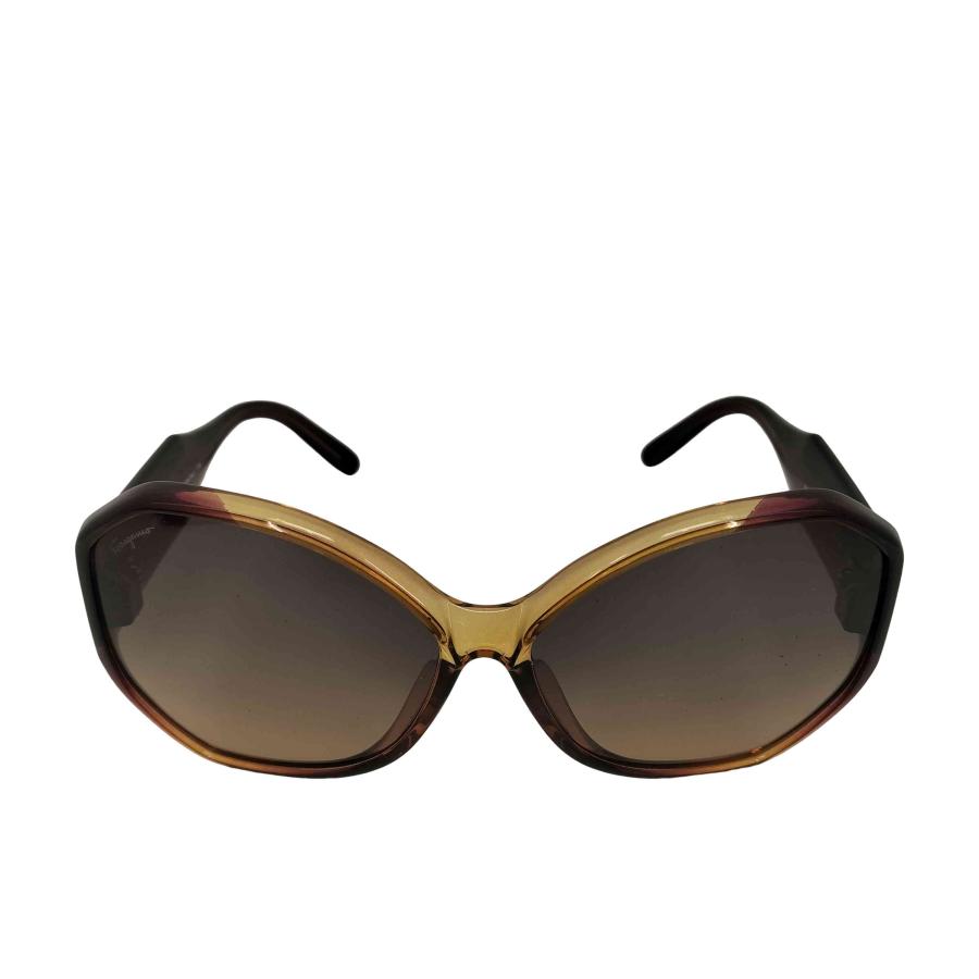 Ferragamo ブラウン オーバーサイズ サングラス Ferragamo オーバーサイズブラウンサングラス Salvatore Ferragamo